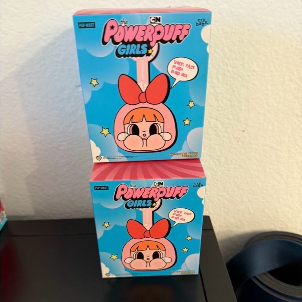 CRYBABY × Powerpuff Girls Series-Vinyl Face Plush SEALED POP MART set of 2